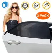 Car Window Screen Mesh Cover Privacy Mosquito Bugs Net Sun UV Protection Camping