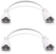 striplight T5 T8 LED Tube Connector Cable Wire 8.5inch Double Male to Male End Extension Cord for Integrated LED Fluorescent Tube Light Bulb Lamp Holder Socket(2-Pack 3Pin Male)