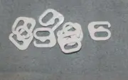 Lot 24 WHITE Metal BATHING swim SUIT bra replacement hook hooks 1/4" opening