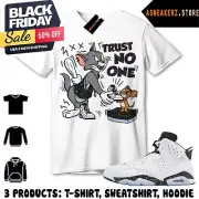 Trust No One Cat And Mouse Matching Tee Shirt To Match Jordan 6 Reverse Oreo