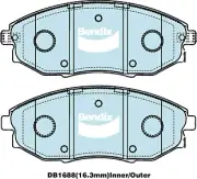 Bendix General CT Front Brake Pad Set for Holden Epica EP 2.0L X20D1 Petrol 2007