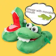 Jtgg Crocodiles Plush Slippers With Open Mouth Cotton Slippers With A Moving Mouth-DF For Adult 38-42(27cm)