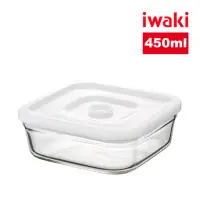 在飛比找momo購物網優惠-【iwaki】耐熱玻璃微波密封保鮮盒(450ml)