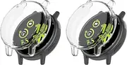 2-Pack Intended for Garmin Vivoactive 5 Smart Watch Waterproof Protective Case Soft TPU Plated All Around Scratch-Proof Screen Protector Cover for Garmin vívoactive 5 (2 Pack G)