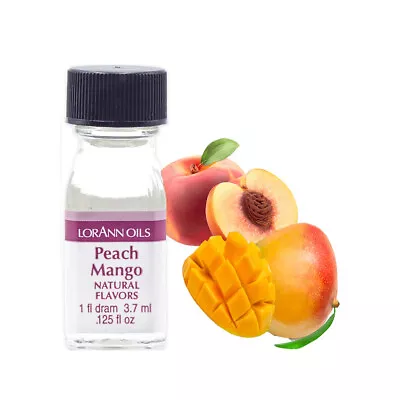 LorAnn Oils StrengthFlavor Food Flavor, 0125 fl oz - 3.7ml, - Peach Mango
