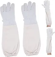 Ipetboom Beekeeping Gloves Safety Work Gloves Comfortable Protective One Size Fits for Beekeepers