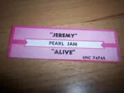1 Pearl Jam Jeremy / Alive Jukebox Title Strip