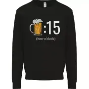 Beer O'Clock Funny Alcohol Kids Sweatshirt Jumper