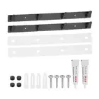 Coat Rack Wall Mount, 13" Metal Chamfer Wall Hooks Rail with 4 Hooks, Black