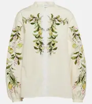 [Giambattista Valli] Giambattista Valli Embroidered cotton blouse AU 10 white
