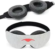 Manta Slim Mask - 100% Blackout Ultra-Lightweight Eye Mask - Slim Comfort Design - Zero Eye Pressure - Infinitely Adjustable Eye Cups - Perfect Sleeping Mask for Side Sleepers and Light Sleepers