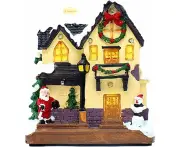 Luminous And Animated Christmas Village, Led House Christmas Village Miniature, Christmas Decorations For Christmas Village House