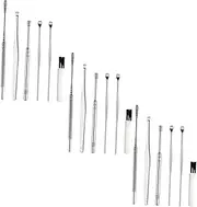 3 Sets 6-Piece Ear Cleaning Set Ear Cleaning Kit Cleaning Tools Ear Wax Cleaning Kit Ear Wax Remover Ear Removal Tool Remover Ear Wax Removal Stainless Steel Silver