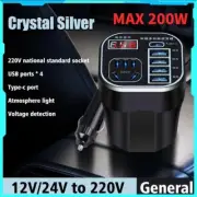 High Capacity Voltage Converter Charger for Car 12V24V TO 220V with 4USB Ports