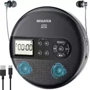 Portable CD Player Bluetooth Rechargeable 2000Mah Battery Anti-Skip FM Radio