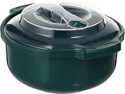 LAPYAPPE Multi Container Microwave Safe Food Storage Bowl for Rice Salad Noodles and Cereal Small Green Color for Home Restaurant and Hotel Use