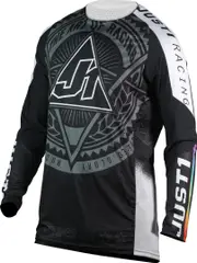 Just1 J-Flex 2.0 Speed Side Motocross Jersey, black-white, Size L for Men Black White