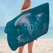 Underwater Art Giant Jellyfish Microfiber Beach Towel