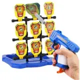 在飛比找遠傳friDay購物優惠-【孩子國】懸掛九宫格標靶+安全軟彈槍套組 /互動射擊玩具