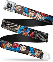 [Buckle-Down] Seatbelt Buckle Belt, Superman Metropolis Face Off