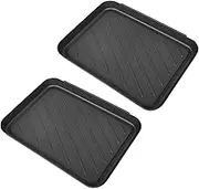 BIUDECO 2pcs Multi Purpose Shoes Tray Indoor Boots Storage Plate for Hallway Plant Pot Mat Keeps Entryway Clean and Tidy
