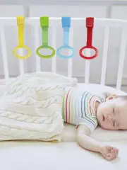 4X Baby Crib Pull Rings Walking Training Baby Stand up Ring Security-.-