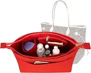 Lckaey Pulse organizer insert for LV neverfull tote bag to receive and organize lining insertY060red-S, Red, Small/pm