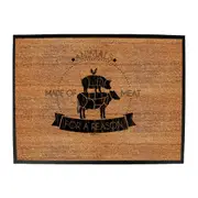 Animals Made Of Meat For A Reason - Funny Novelty Doormat Man Cave Floor mat