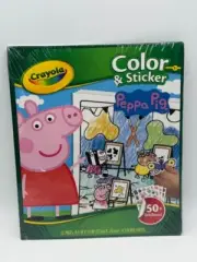 Crayola Peppa Pig Color & Sticker Book 32 pages 50+ Stickers Brand New