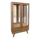 GRANVILLE SOLID TASMANIAN OAK TIMBER DISPLAY CABINET SHELF BOOKSHELF BOOKCASE