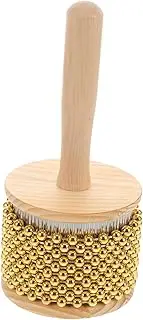 GALPADA African Cabasa Percussion Shaker: Creative Musical Plaything - Wood Handle With Metal Beads - Enhances Performance With Exotic Sound