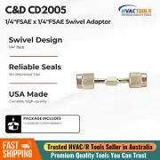 C&D CD2005 1/4 FSAE x 1/4 FSAE Swivel Adaptor for Secure Sealing and Durability