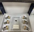 7 Piece Made in Italy Camelot Vassoio Liquor Set Glasses Tray Melania Ambra NEW