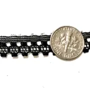 Picot Edge Lace Trim Edging Beading Lace Trim Edging 1/2" Black 15 yards N28