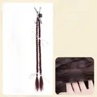 1pcs Natural Double Ponytail Synthetic Hair Clip Girl Wig Clip Hair Accessory
