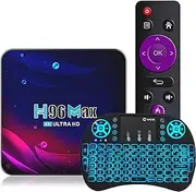 Android 11.0 Tv Box,4GB + 64GB H96 Max V11 RK3318 Quad-Core 64Bit Cortex-A53 with Dual 2.4G/5.8G WiFi, BT 4.0 UHD H.265 Ethernet LAN 3D 4K Set Top Box,2gb+16gb