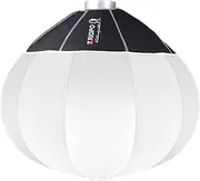 KQ65 65cm/26inch Lantern Softbox Spherical Collaps Soft Box Quick-Install Bowens Mount Studio Photography Video Lighting Accessory White One Size