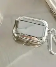 Silvery Electroplated Protective Case Suitable For Airpods 3