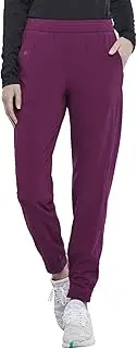 [Dickies] Retro Women Scrubs Pant Mid Rise Jogger Plus Size DK050, 3XL, Wine
