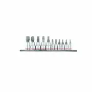 KINCROME 11 PIECE 1/4 & 3/8INCH SQUARE DRIVE TAMPERPROOF TORX SET 13646