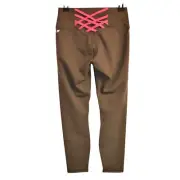 Fabletics NWT Kessler High-Waisted Strappy 7/8 Get To Know Me Legging Green Pink