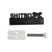 1x Front Grille Black SHITBOX EDITION Metal Emblem Badge 3D Nameplate for Sierra (for: Jeep)