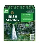 Irish Spring Bar Soap, Original Clean Mens Bar Soap, 4 Oz Soap Bars 20 Pack Bulk