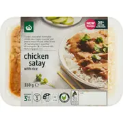Woolworths Thai Satay Chicken With Rice Chilled Meal 350g
