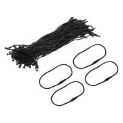200 Pcs Polyester Rope Hang Tag String Snap Lock 190mm 2mm Black