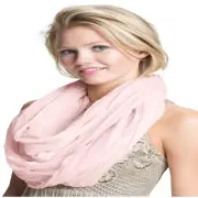 Baby Pink Mobius Infinity Scarf Snood Circular Tube Shawl Stole Pashmina **NEW**