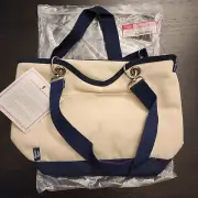 NEW Thirty One Canvas Crew Mini Thermal - Natural with Navy
