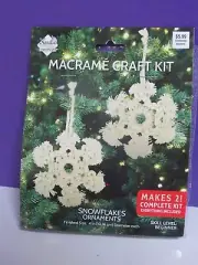 Christmas Holiday Macrame Snowflake Craft Kit New in Package