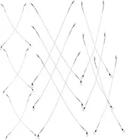 Happyyami 40pcs Steel Wire Fishing Leaders Swivels and Snaps Bite Resistant Fishing Line for Freshwater and Practical Tool