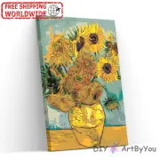 Paint By Numbers Canvas Art Draw Artist Painting Oil Kit Home Decor Sunflower